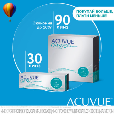 Контактные линзы 1Day Acuvue® Oasys (30 шт.)